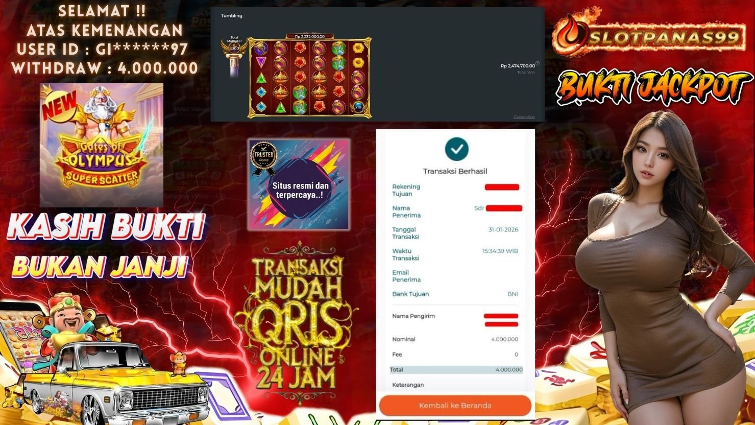 SLOTPANAS99 JACKPOT SLOT GATES OF OLYMPUS SUPER SCATTER